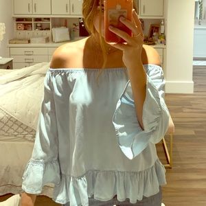 Flowy off/on the shoulder blouse